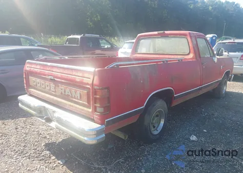 1988 Dodge D-Series D100 из США, поврежденный, VIN 1B7FD04Y3JS787465
